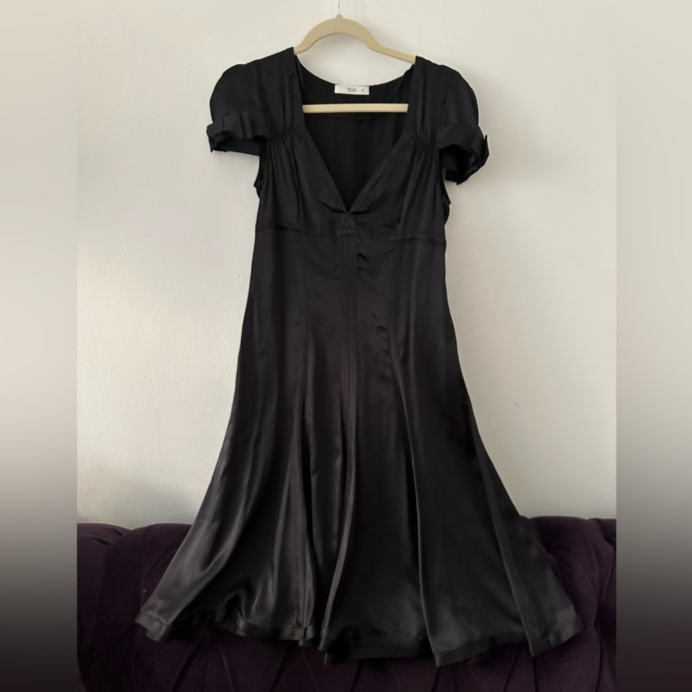 Prada Elegant Black Midi Dress